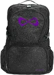 Nfinity Sparkle Backpack for Cheerleaders – Glitter Finish, Lightweight and Durable, with Ample Storage and Adjustable Straps