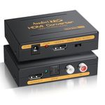 4K@30HZ HDMI Audio Extractor Splitter, avedio links HDMI to HDMI Audio Converter + Optical Toslink SPDIF + RCA L/R Stereo Analog Audio, HDMI Audio Adapter for PS5, Chromecast, Fire Stick,Blu-Ray Player and more