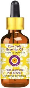 Deve Herbes Pure Cade Essential Oil (Juniperus oxycedrus) with Glass Dropper Natural Therapeutic Grade Steam Distilled 10ml (0.33 oz)