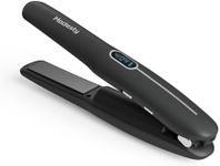 Modesty Travel Flat Iron Cordless, Mini Hair 2-in-1 Straightener and Curler for On The Go, Hair Tool Fast Heating & Titanium Plate Straightener Curling Iron with 6 Adjustable Temp, LCD Temp Display