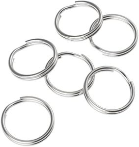 Pawfly 100 Pack 1/2 Inch Split Key Rings Mini Jump Rings Dog Tag Rings with Double Loops Small Metal Rings Connectors for Car Keys, Jewelry Necklaces Bracelets Earrings Crafts Ornaments and DIY Arts