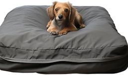 SELUGOVE Dog Bed Covers 36L × 27W × 3H Inch Washable Grey Thickened Waterproof Oxford Fabric with Handles and Zipper Reusable Dog Bed Liner for Medium 50-55 Lbs Dog