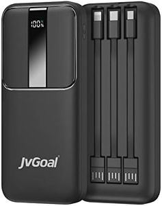 JvGoal USB C Power Bank, 10000mAh PD Cargador portátil 18W PD y Quick Charge 3.0 Batería Externa para teléfono Celular Compatible con iPhone, Samsung Galaxy, Nintendo Switch, Tablets