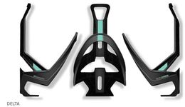 Bianchi - Carbon water bottle holder model Delta colour matt black / light blue weight 27 g C9020119