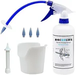 BOCOOLIFE Ear Wax Removal Kit, Ear Irrigation Flushing System Wax Cleaner Washer, Manual Ear Flush Ear Cleaning Kit, Flusher Safe Wash Effective Way Easy Washout Ear Buildup Wax, Ear Basin, 3 Ear Tips