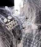 SHIYOUO Halloween Spider Web, 100g White Stretchable Cobweb With 30 Spiders Halloween Spider Web Deco Halloween Deco Kit for Halloween Party Deco