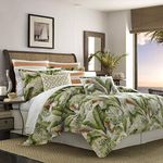 Tommy Bahama - California King Comforter Set, Cotton Sateen Bedding with Matching Shams & Bedskirt, Medium Weight Home Decor for All Seasons (Palmiers Green, California King)