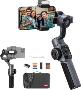ZHIYUN Smooth-5S Combo [Official] Stabilisateur de cardan iPhone 3 Axes avec lumières magnétiques, cardan pour Smartphone avec trépied, stabilisateur de téléphone Portable pour FilmIC Pro, Vlog,
