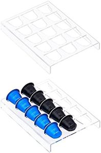 Sumerflos 2 Pack Acrylic Clear Coffee Pod Holder Organizer Tray, Coffee Pod Organizer for 15 OriginalLine Pods, Countertop or In Drawer Storage for Office, Home or Kitchen - 30 Pods