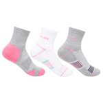 Bonjour Cotton Women Multicolored Cushioned Ankle Length Sports Socks -Pack Of 3