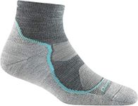 Darn Tough Women's Light Hiker 1/4 Lightweight with Cushion Sock (Style 1987) - Slate, Medium