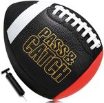 Lemondo Pass Catch Composite Training Football, Official Size for Ages14+, Enhance Solo Passing Catching Skills, 1 pcs(with Pump)