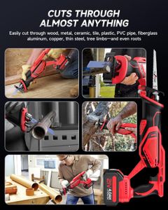 XIAZIR Reciprocating Saw – Brushless Motor, 2x 21V Batteries, 8 Alloy Steel Blades