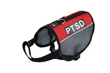 PTSD Service Dog mesh Vest Harness Cool Comfort Nylon for Dogs Small Medium Large Purchase Comes with 2 Reflective PTSD pathces. Please Measure Your Dog Before Ordering