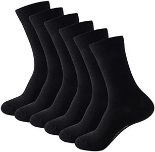 ThemeDesigner Mens Black Dress Socks Cotton Thin Light Lightweight Long Work Sock for Women Men-TD11BL4