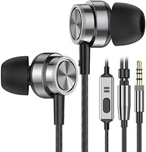 Ecouteurs Filaire, Ecouteurs Intra-Auriculaires avec Microphone HD, Anti-Bruit Casque, Deep Bass,Jack 3.5mm, pour Samsung, iphone et la Plupart des Appareils 3,5 mm