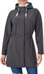 ATLASLAVA Women‘s Fall Softshell Rain Jacket, Warm Fleece Lined Hooded Windbreaker, Insulated Long Winter Coat