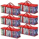 Fasmov 6 Pack DVD Storage Bags Hold