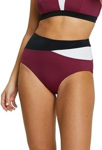 Sans Complexe Women's Beyond The Beach Swimsuit, High Waist Panties, Colorblock Prune, 14-16