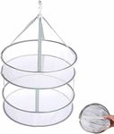 Clothes Hanging Dryer Foldable Hanging Mesh Dryer with 2 Layers Heavy Duty Hanging Dryer Rack Hydroponic Drying Rack Net for Underwear Toy Sock Sweater Herb Swimsuit for Outdoor, Indoor