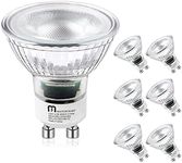 MASTERY MART LED GU10 Spotlight Light Bulbs, 50 Watt Equivalent, 5.5W Dimmable, Full Glass Cover Reflector, 2700K Soft White, 25000 Hours, UL Listed, Energy Star Certified (Pack of 6)