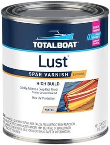 TotalBoat Lust Marine Varnish, High Gloss and Matte Finish for Wood, Boats, Outdoor Furniture (Matte, Quart)