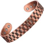 Earth Therapy Pure Copper Magnetic Heavyweight Cuff Bracelet for Men, Recovery and Injury Relief, Golf, Tennis, Baseball, Volleyball, Squash