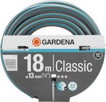 Gardena Classic hose 13 mm (1/2 inch), 18 m: universal garden hose made of sturdy cross fabric, 22 bar bursting pressure, UV and Frost-resistant, without system parts (18001-20)