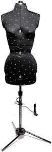 Viola Atelier Nr. 5 Verstellbare Schneiderpuppe für Damen, Näh- und Schneiderbüste zum Nähen von Kleidungsstücken, Fertig, Größe S/M / 36/44, Hergestellt in Großbritannien, Schwarz