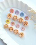 3D ORIGINS | Polymer Clay Cutters for Making Earrings and Crafts | Sharp Edges, Includes Flower Buttons | DIY Home Decor Set of 08pcs | Color May Vary |