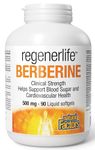 Natural Factors Regenerlife Berberine 500mg, 90 liquid softgels, Clinical Strength, Helps Support Blood Sugar and Cardiovascular Health