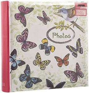 ARPAN Photo Slip in Case Memo Album for 200 of 4 x 6'' Pictures Bird, Vintage Butterfly,