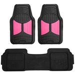 FH GROUP Pink F11513PINK Heavy Duty Tall Channel Floor Season Mats for Trucks, Cars, and Automotive Purposes Trim-to-Fit