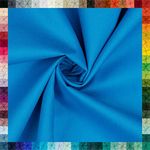 VmG-Store Plain Cotton Fabric 100% Cotton Oeko-Tex Sold by the Metre from 50 cm Over 70 Colours to Choose From (047 I Aqua, 50 x 148 cm)