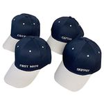 SET OF 4 NAUTICAL CAPS | CAPTAIN SKIPPER FIRST MATE and CREW Hats for the whole team | Sailing Crew | Canal Boat | Narrow Boat Accessories | Boating Accessories | Sailing Gifts | Sailing Caps | Sailing Hats