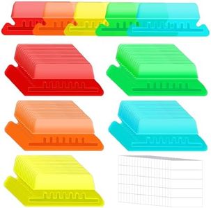200 Pcs Hanging File Folder Tabs and 200 Pcs 2 Inch Inserts Labels, Plastic File Folder Tabs for Hanging Folders Files