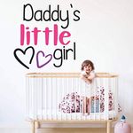 Paper Plane Design 'Daddy's Little Girl Wall Sticker' - (PVC Vinyl - 50cm X 50 cm) (Princess)