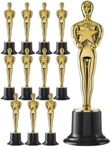 Prextex Gold 6'' Award Trophies (12 Pack) for Ceremonies or Parties