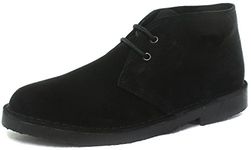 Roamers Black Suede Desert Boots