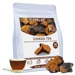 TEARELAE - Chaga Tea - 2g x 40 Count - Wild Harvest from Siberia - 100% Pure Natural Chaga Mushroom Tea Bag - Additive-Free - Non-GMO