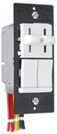 Legrand Pass & Seymour LSDC163PWV 300W LS Series Preset Dimmer Light Switch for Incandescent and Halogen Bulbs Plus 1.6A Fan Control, 3-Way, White (1 Count)