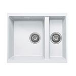 Cookology Lucca Granite Composite Kitchen Sink - 1.5 Bowl (White)