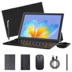 Aheadlink 2 in 1 Tablet with Keyboard, Android 13 10 inch tablets include mouse stylus, 12GB RAM, 128GB ROM, 1024GB expandable, 5G WiFi 6, BT5.0, 6000mAh battery, HD display