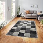 ENYRA Anti-Skid Polyester Carpet for Living Room 4X6 Feet | Printed Design Indoor Floor Rugs | Soft Carpet Rug for Bedroom/Living Room/Home with Anti Slip Backing