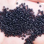 Decorative 2mm Seed Glass Beads for Jewellery Making, 100gm, (Black)