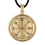 Moonlight Mysteries Bronze First Pentacle of Mars Key of Solomon Pendant Talisman Necklace