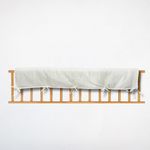 Teeny Tiny World Toddlers' Bed Rail Cover- White - Breathable Cotton -Children's Bed Guard Rail Padding-Easy Installation -1 Long Side (51x18 inches)