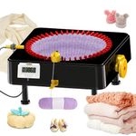 JAMIT Knitting Machine 48 Needles Loom Knitting Machine with External Digital Counter, Hand Crank Knitting Machines for Adults, Knitting Board Loom Machine for DIY Hat Scarf Sock(No Electric Function)