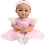 ADORA Baby Ballerina Collection, 13" Baby Doll Set w/Pink Dress, Headband & Ballerina Shoes, Made with Soft Vinyl, Fresh Baby Powder Scent and Machine Washable Body, Birthday Gift for Ages 3+ - Clara