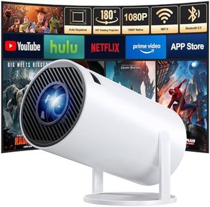 Anytrox Mini Projector【Built-in App & 2026 Upgraded &1080P】 Support Auto Keystone, Portable Projector with WiFi and Bluetooth, 180 Adjustable Fit for Smartphones/TV Stick/i-Pad/PS5/Laptop/HDMI/USB